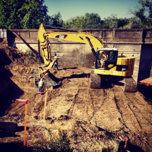 moving dirt, Winters bridge project