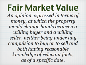 Equipment Appraisal Fair Market Value Definition