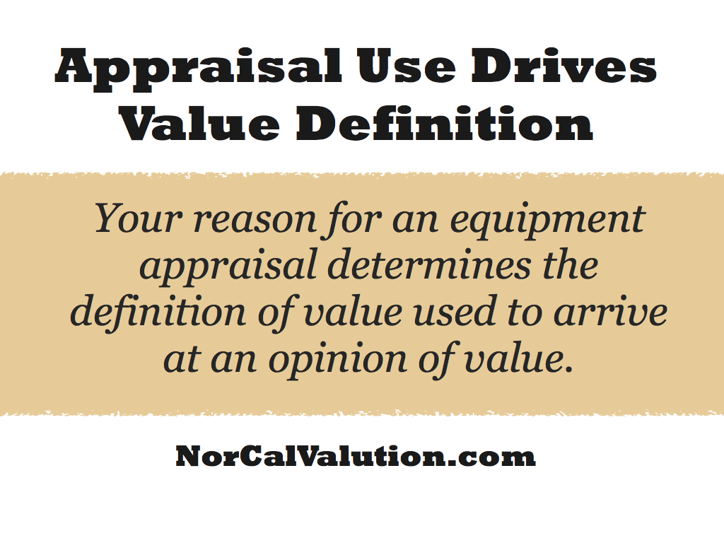Equipment Appraisal Use & Value