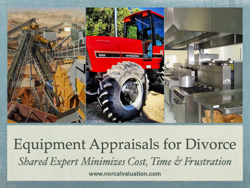 equipment appraisals for divorce