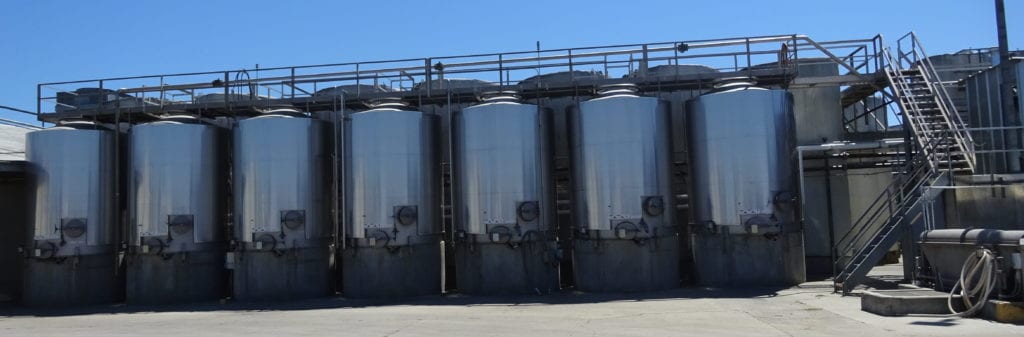 wine tanks in California wine country