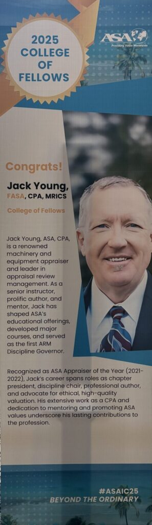 Jack Young, FASA, from College of Fellows Class of 2025 display, ASAIC